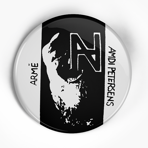 Amdi Petersens Arme "Label" (1", 1.25", or 2.25") Pin