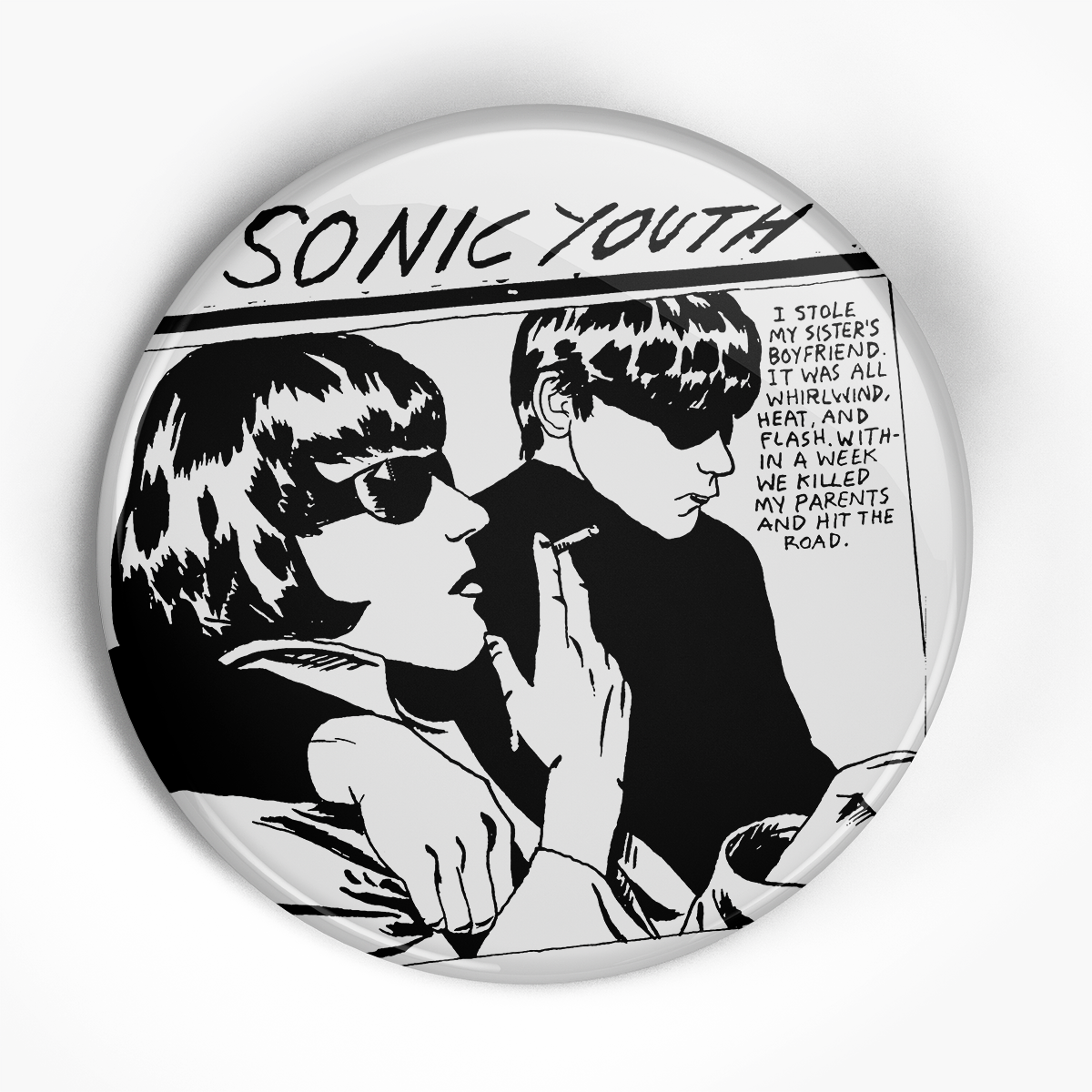 Sonic Youth "LP" (1", 1.25", or 2.25") Pin