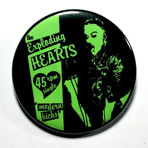 Exploding Hearts "Modern Kicks" Green (1", 1.25", or 2.25") Pin