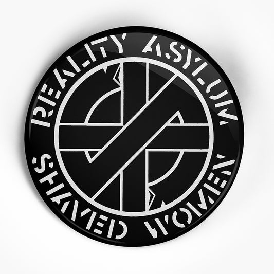 Crass "Reality Asylum" (1", 1.25", or 2.25") Pin