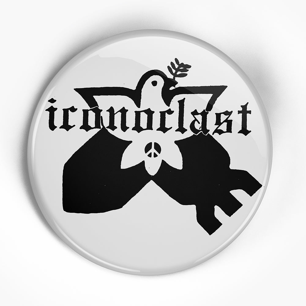Iconoclast "Logo White" (1", 1.25", or 2.25") Pin
