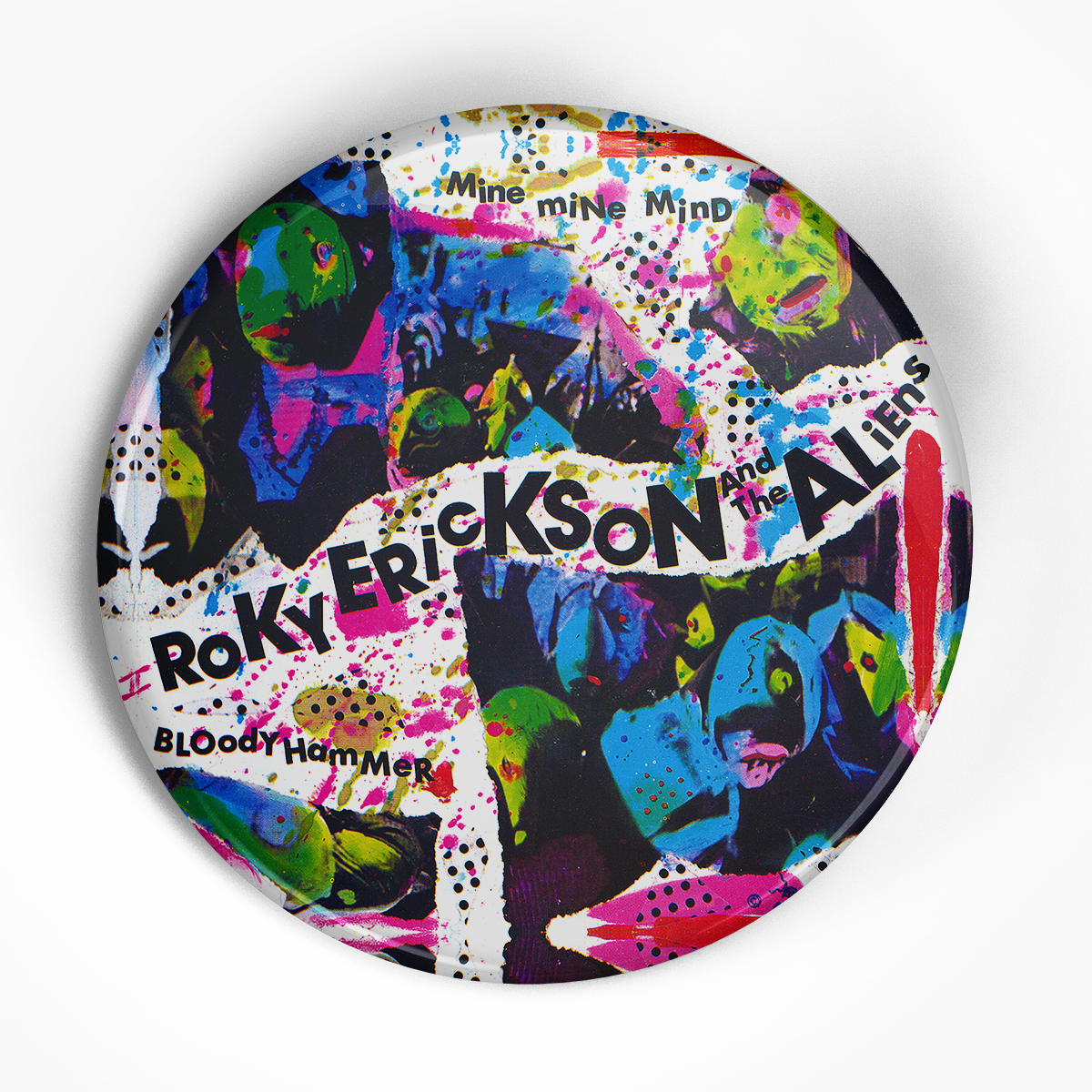 Roky Erickson "Bloody Hammer" (1", 1.25", or 2.25") Pin