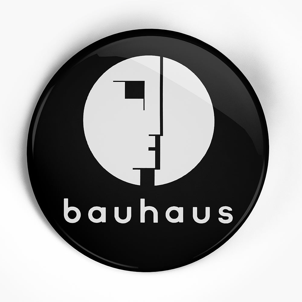 Bauhaus "Logo w/ Name" (1", 1.25", or 2.25") Pin