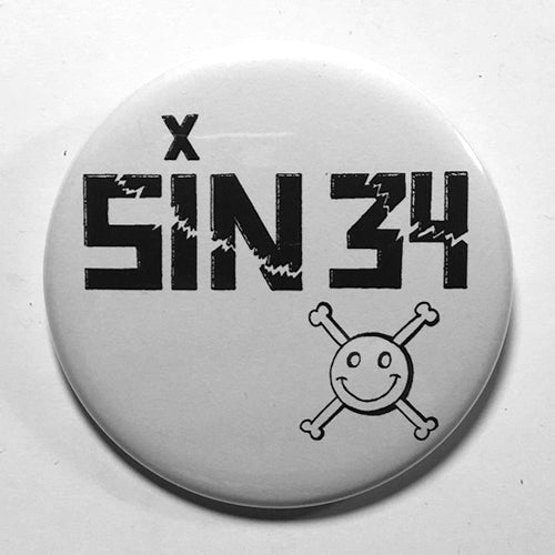 Sin 34 "Die Laughing" (1", 1.25", or 2.25") Pin